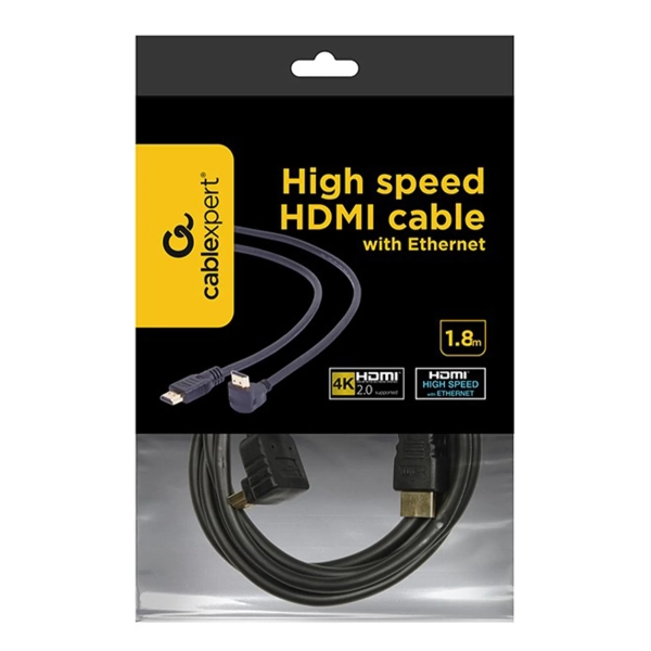 Купить Кабель Cablexpert CC-HDMI490-6, HDMI, вилка/вилка 90градусов, с позолоченными контактами, 1.8 м - фото 5