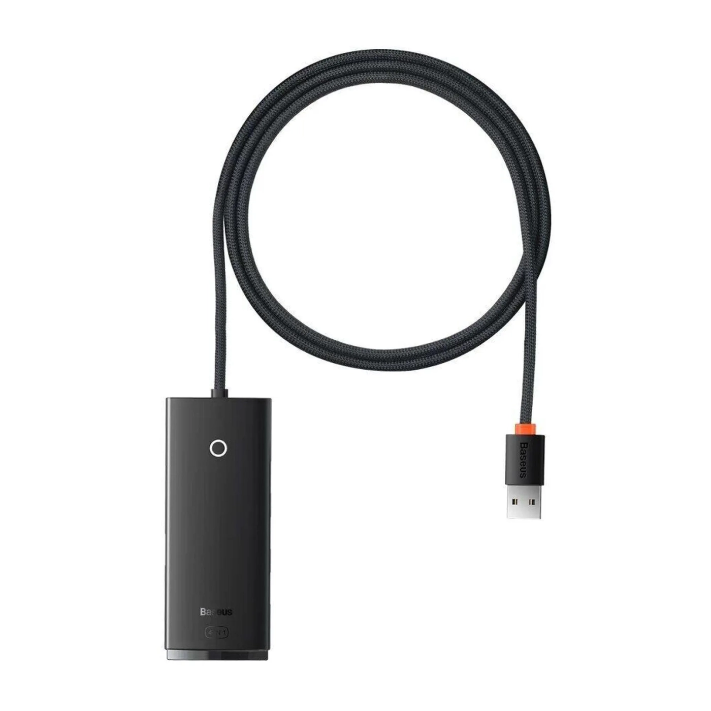 Купити Концентратор Baseus Lite Series 4-Port USB-A HUB Adapter (USB-A to 4 х USB 3.0 ) 1 м Black (WKQX030101) - фото 1
