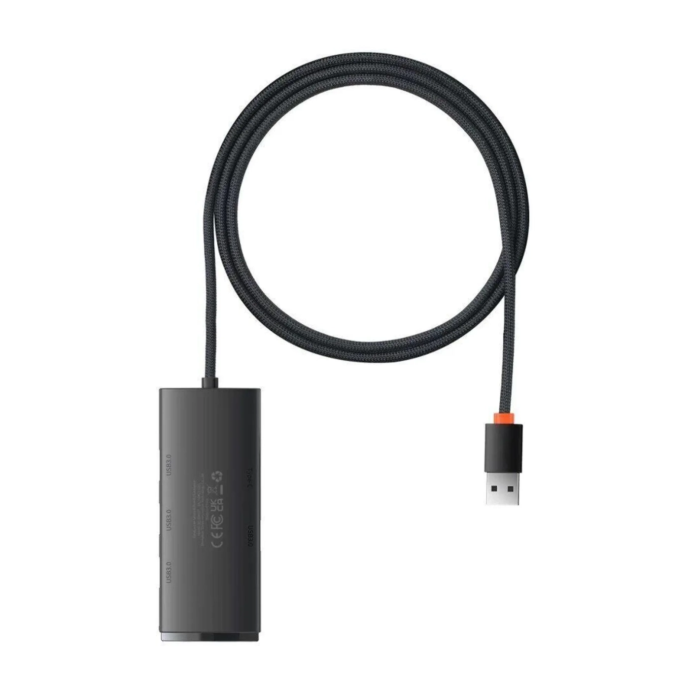 Купить Концентратор Baseus Lite Series 4-Port USB-A HUB Adapter (USB-A to 4 х USB 3.0 ) 1 м Black (WKQX030101) - фото 2