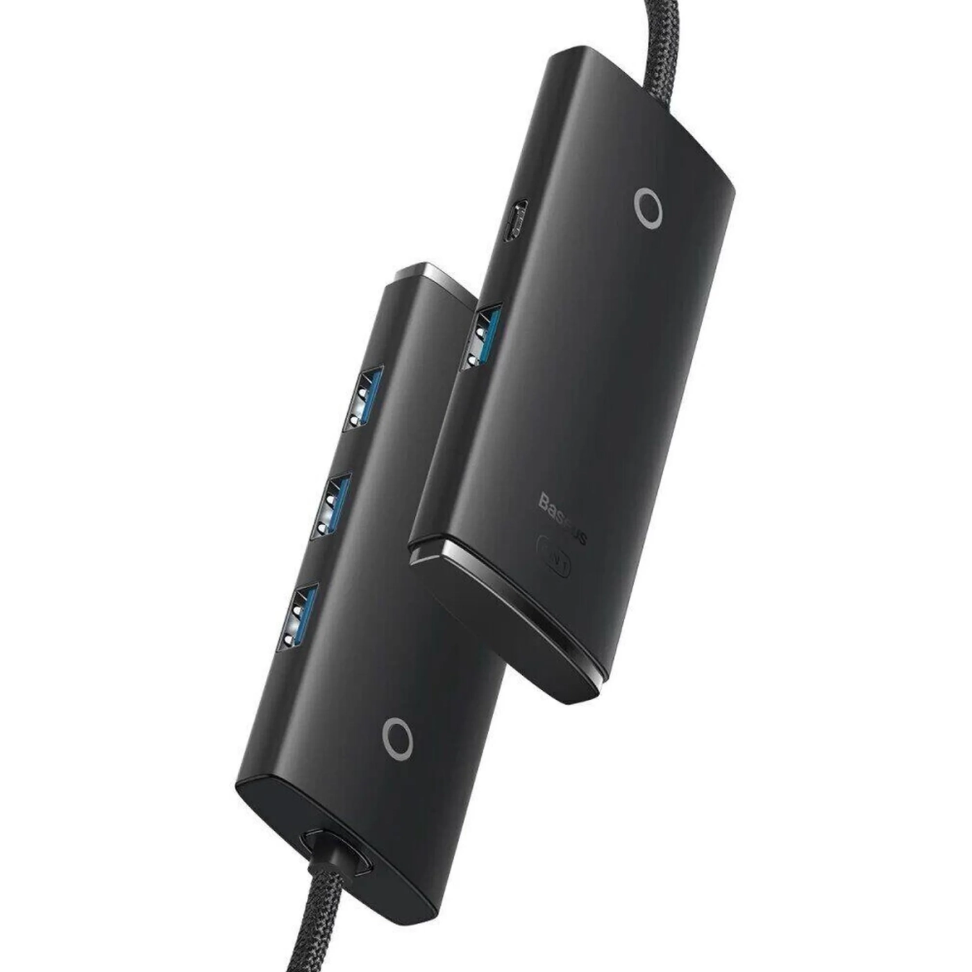 Купити Концентратор Baseus Lite Series 4-Port USB-A HUB Adapter (USB-A to 4 х USB 3.0 ) 1 м Black (WKQX030101) - фото 3