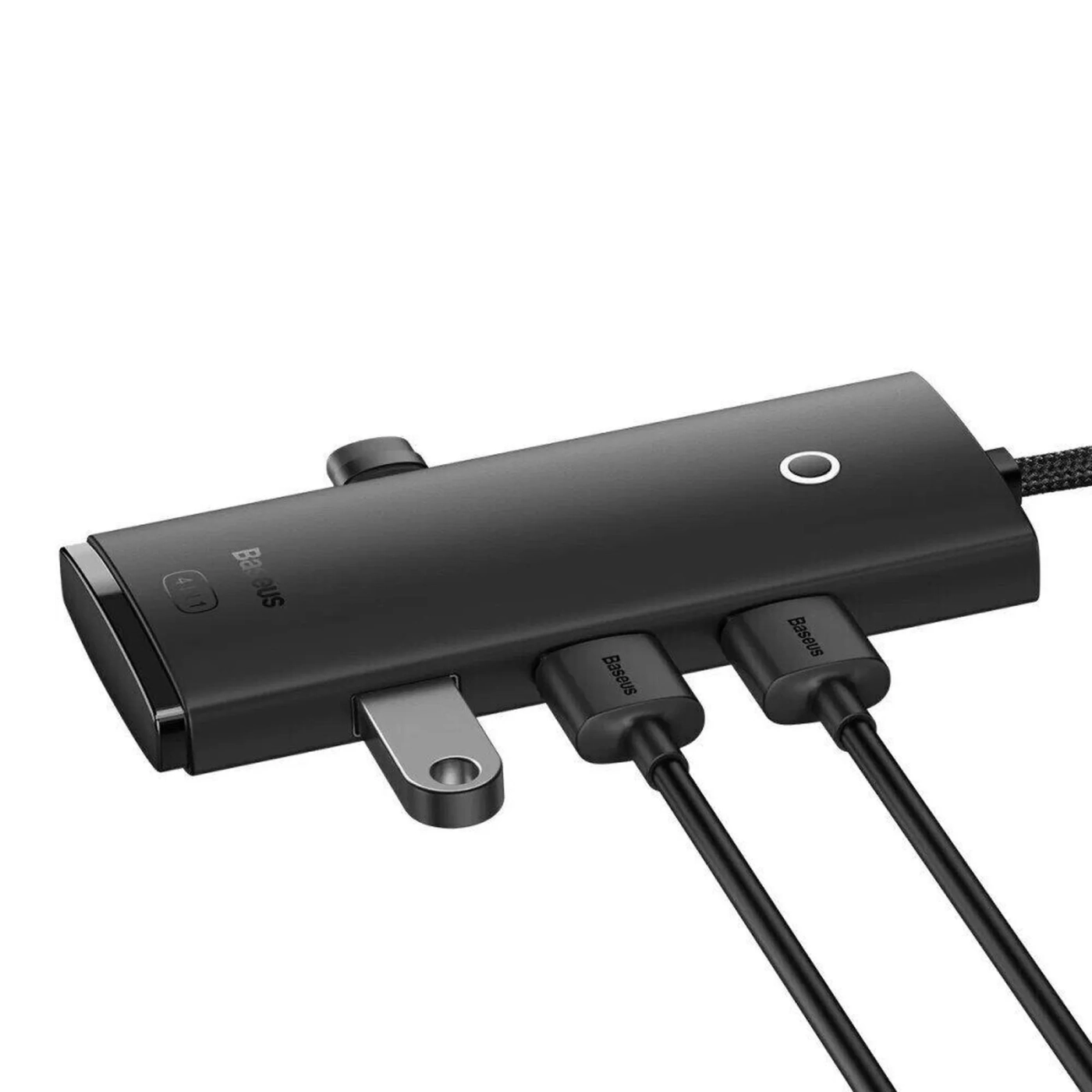 Купити Концентратор Baseus Lite Series 4-Port USB-A HUB Adapter (USB-A to 4 х USB 3.0 ) 1 м Black (WKQX030101) - фото 4