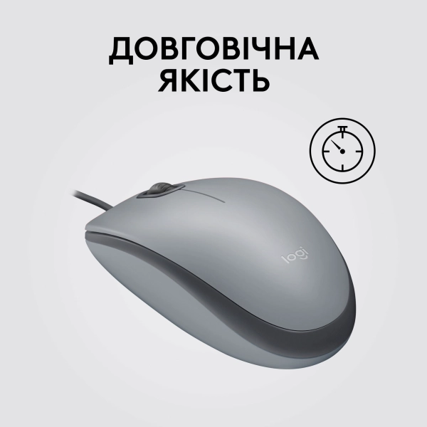 Купити Миша Logitech M110 Silent-MID GRAY-USB - фото 6