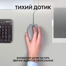 Купити Миша Logitech M110 Silent-MID GRAY-USB - фото 2