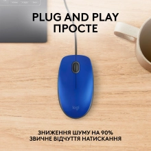 Купити Миша Logitech M110 Silent-BLUE-USB - фото 3