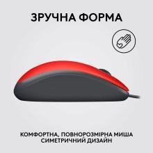 Купити Миша Logitech M110 Silent-RED-USB - фото 5