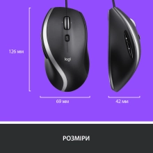 Купити Миша Logitech Advanced Corded Mouse M500s - BLACK - USB - фото 8