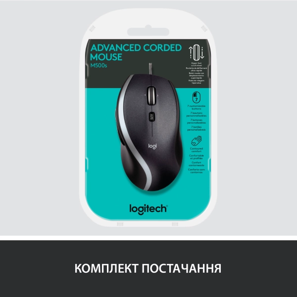 Купити Миша Logitech Advanced Corded Mouse M500s - BLACK - USB - фото 9