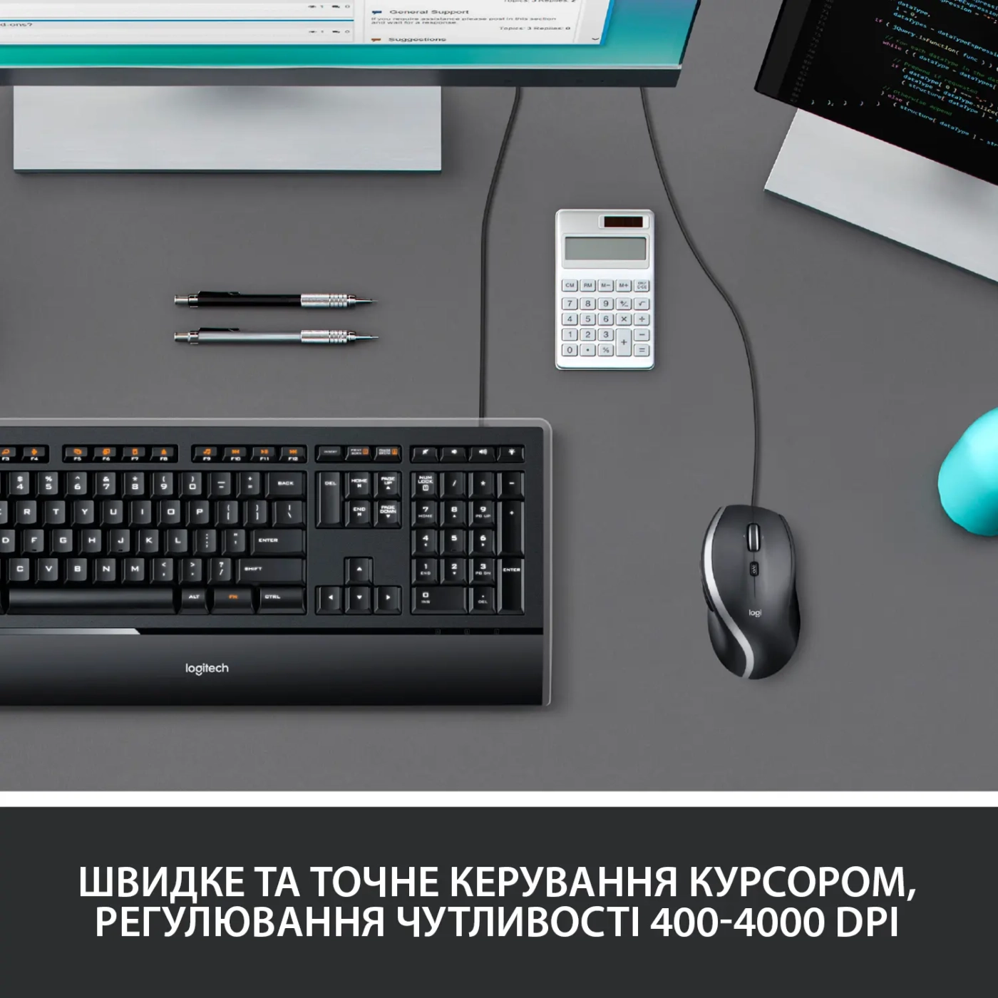 Купить Мышь Logitech Advanced Corded Mouse M500s-BLACK-USB - фото 5