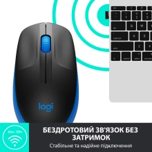 Купить Мышь Logitech M190 Full size wireless mouse blue 2.4GHZ (910-005907) - фото 4