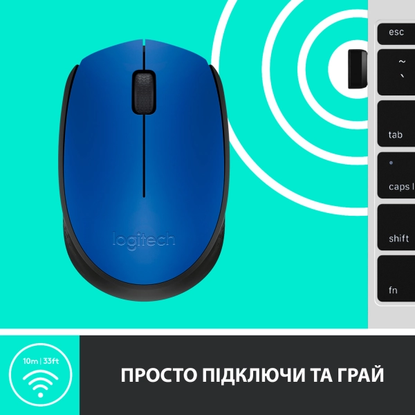 Купить Мышь Logitech Wireless Mouse M171 blue (910-004640) - фото 6