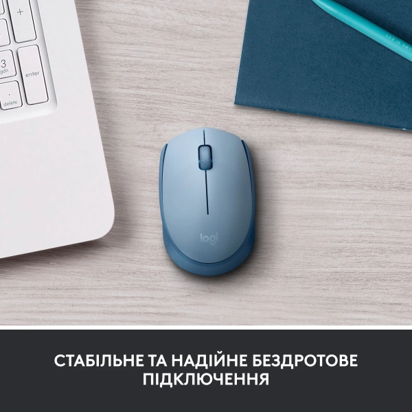 Купить Мышь Logitech M171 Wireless Mouse blue-gaey (910-006866) - фото 2