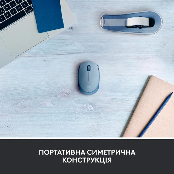 Купить Мышь Logitech M171 Wireless Mouse blue-gaey (910-006866) - фото 3