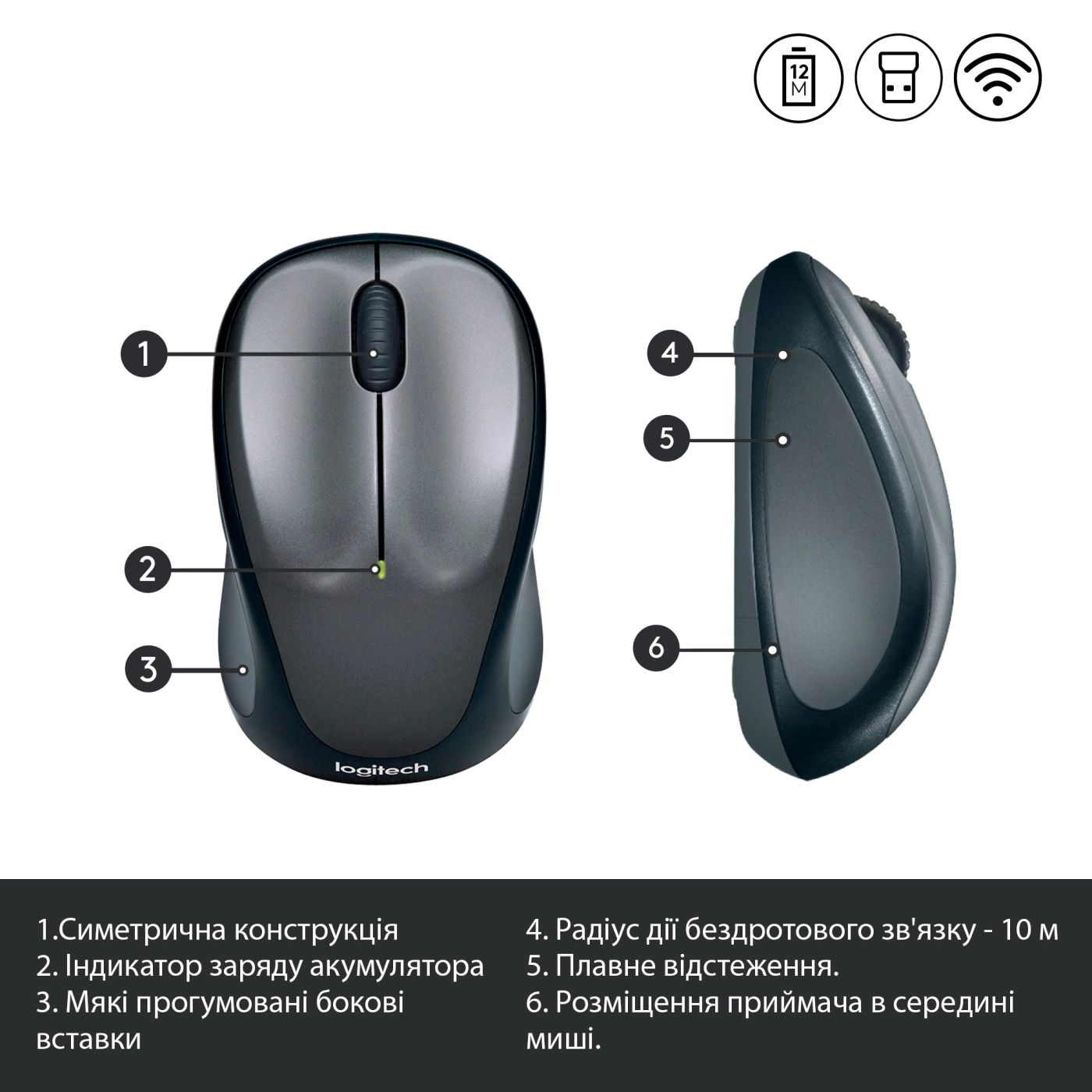 Купить Мышь Logitech Wireless Mouse M235 red (910-002496) - фото 6