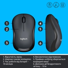 Купити Миша Logitech Wireless Mouse M220 Silent charcoal (910-004878) - фото 6