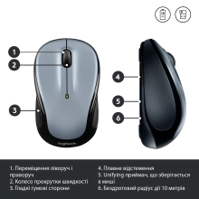Купить Мышь Logitech Wireless Mouse M325s light-silver 2.4GHZ (910-006813) - фото 6