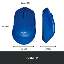 Купити Миша Logitech Wireless Mouse M330 Silent Plus blue (910-004910) - фото 8