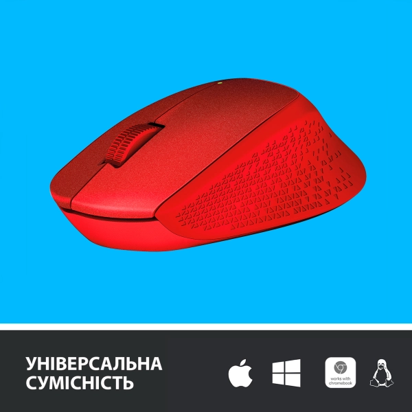 Купити Миша Logitech Wireless Mouse M330 Silent Plus red (910-004911) - фото 4