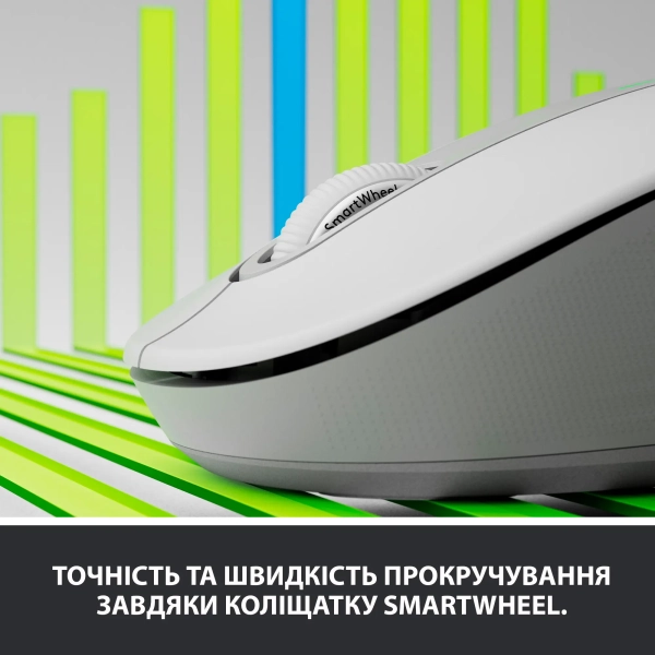 Купити Миша Logitech Signature M650 L Wireless Mouse off-white BT LEFT (910-006240) - фото 2