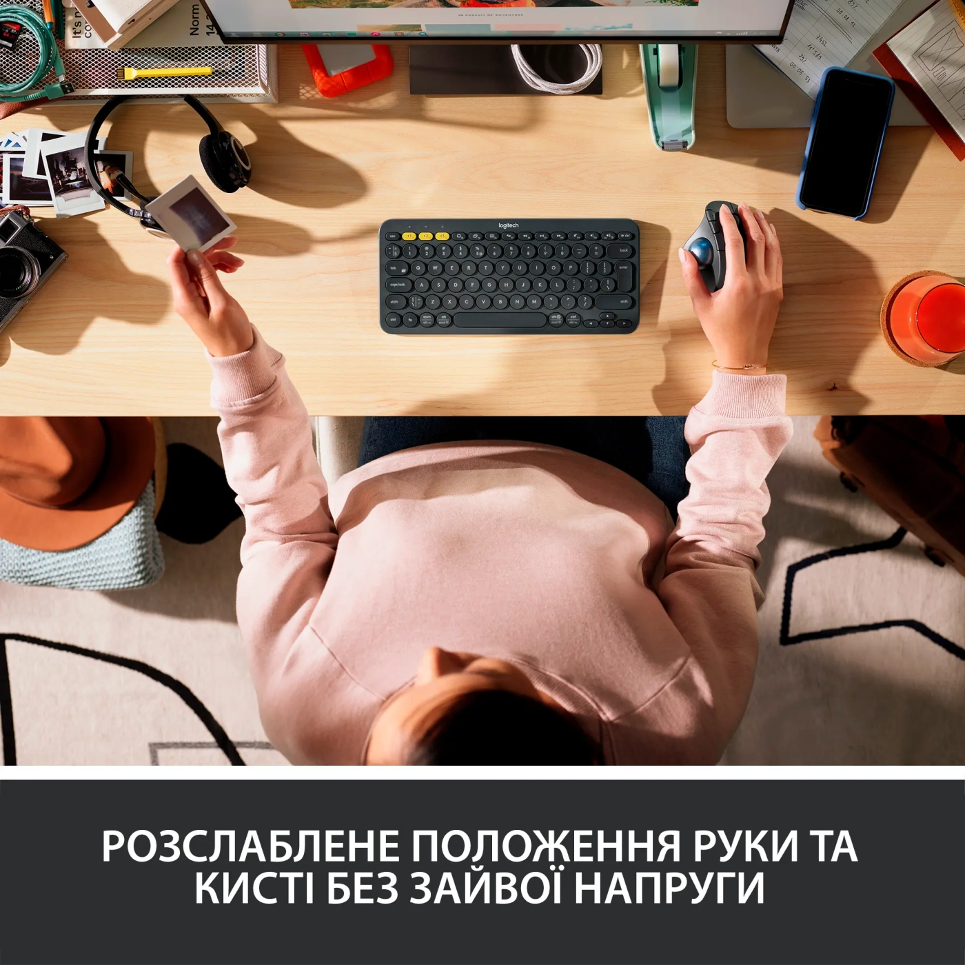 Купити Миша Logitech ERGO M575 graphite 2.4GHZ/BT (910-005872) - фото 4