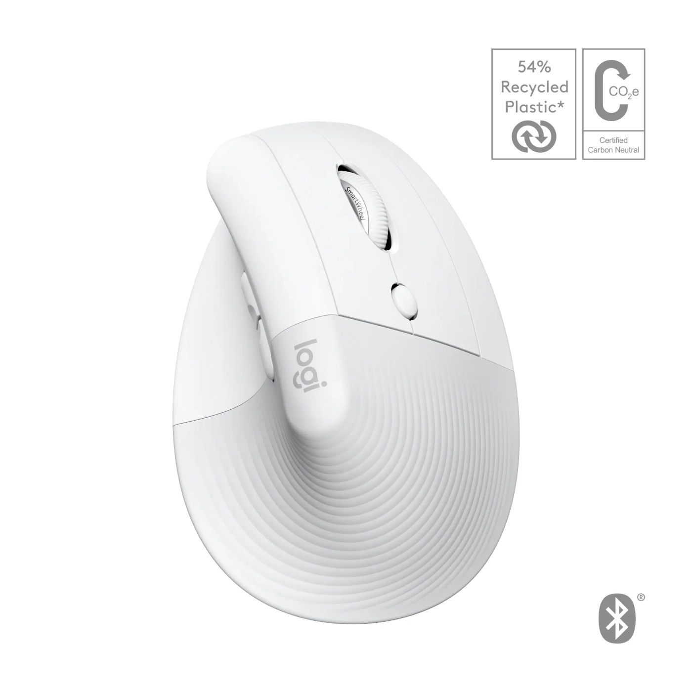 Купить Мышь Logitech Lift for Mac Vertical Ergonomic Mouse off-white/pale-gaey 2.4GHZ/BT MAC (910-006477) - фото 1