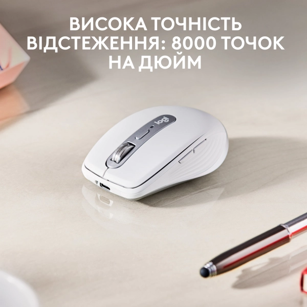 Купити Миша Logitech MX Anywhere 3S for Business Compact Performance Mouse pale-gaey 2.4GHZ/BT (910-006959) - фото 3