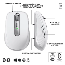 Купити Миша Logitech MX Anywhere 3S for Business Compact Performance Mouse pale-gaey 2.4GHZ/BT (910-006959) - фото 6