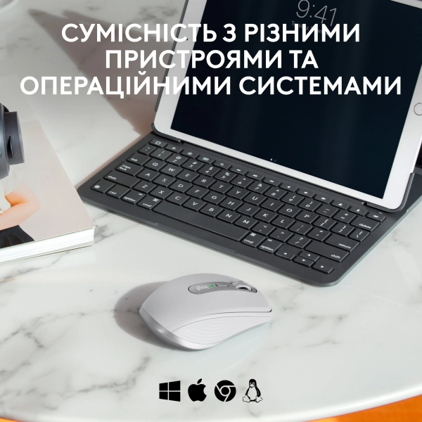 Купить Мышь Logitech MX Anywhere 3S for Business Compact Performance Mouse pale-gaey 2.4GHZ/BT (910-006959) - фото 8