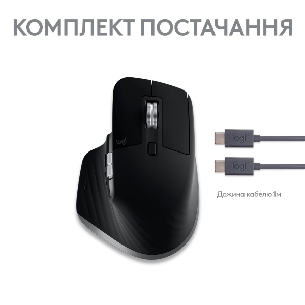 Купить Мышь Logitech MX Master 3S For Mac Performance Wireless Mouse space gaey BT (910-006571) - фото 10
