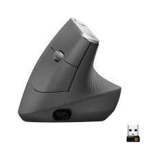 Купить Мышь Logitech MX Vertical Advanced Ergonomic Mouse graphite 2.4GHZ/BT (910-005448) - фото 1