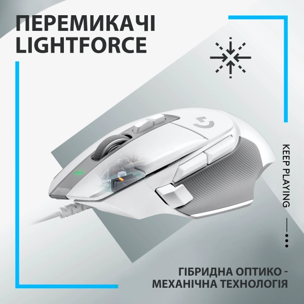 Купити Миша Logitech G502 X USB White (910-006146) - фото 2
