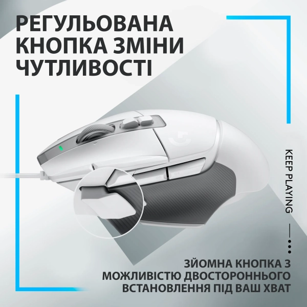 Купити Миша Logitech G502 X USB White (910-006146) - фото 7