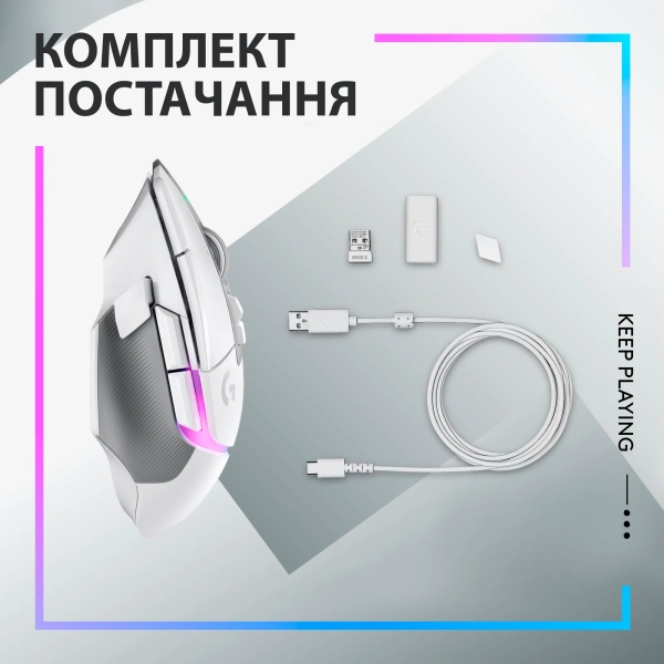 Купити Миша Logitech G502 X Plus Wireless White (910-006171) - фото 9