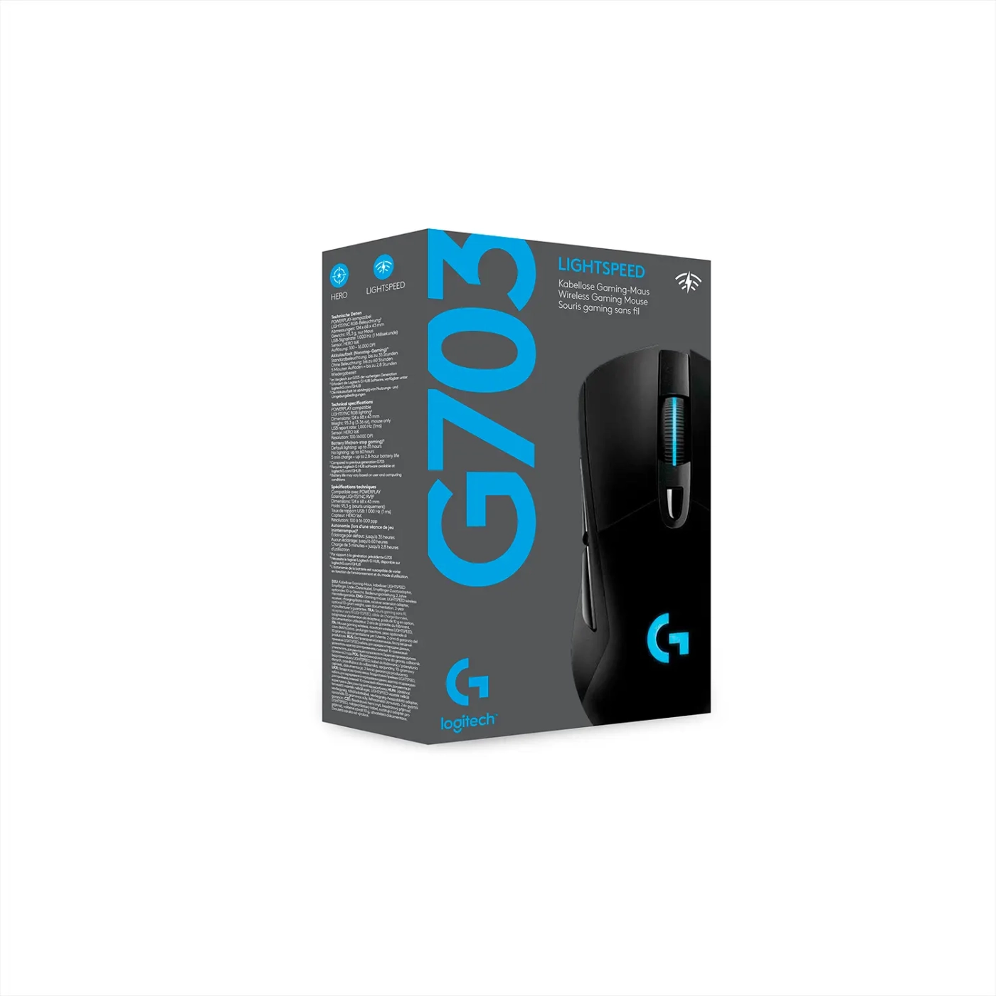 Купить Мышь Logitech G703 Lightspeed Wireless (HERO 16K) Black (910-005640) - фото 8