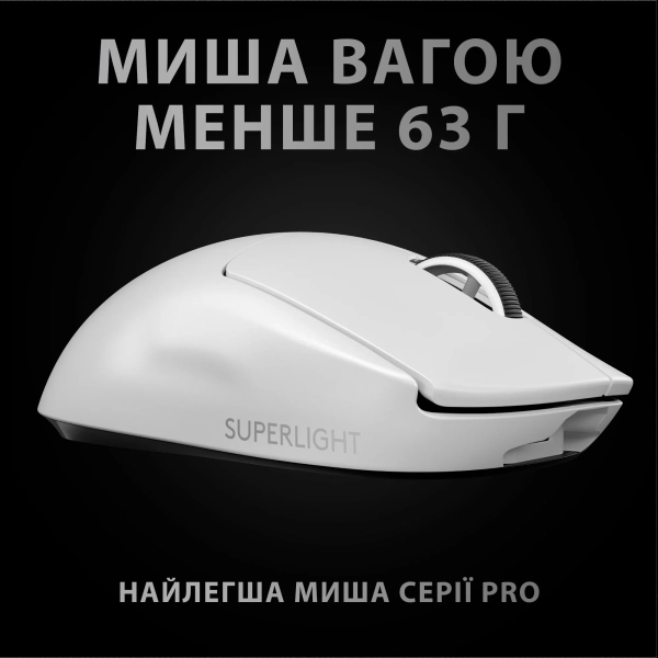 Купити Миша Logitech G Pro X Superlight Wireless White (910-005942) - фото 3
