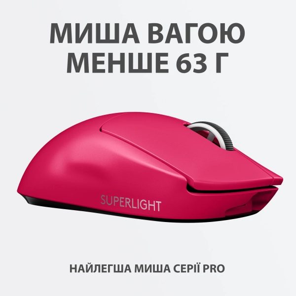 Купить Мышь Logitech G Pro X Superlight Wireless Magenta (910-005956) - фото 3