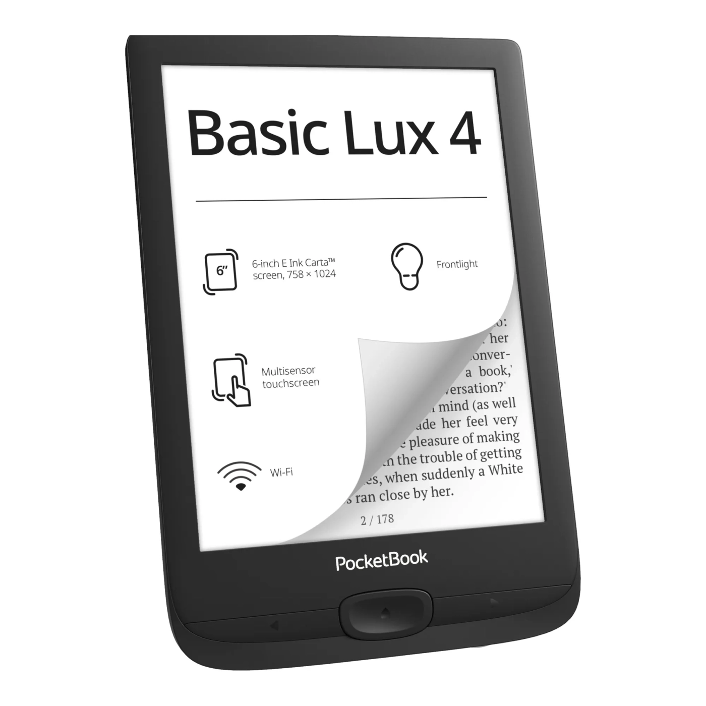 Купити Електронна книга PocketBook 618, Ink Black - фото 2