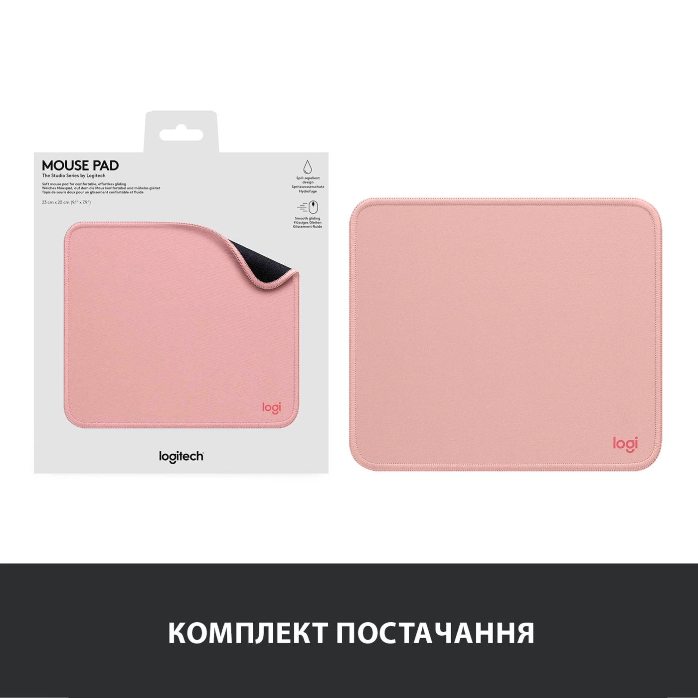Купить Коврик для мыши Logitech Mouse Pad Studio Series DARKER ROSE (956-000050) - фото 8