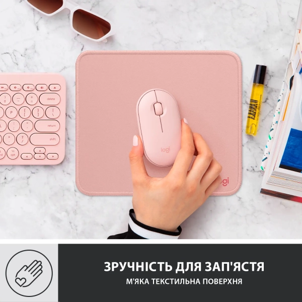 Купить Коврик для мыши Logitech Mouse Pad Studio Series DARKER ROSE (956-000050) - фото 6