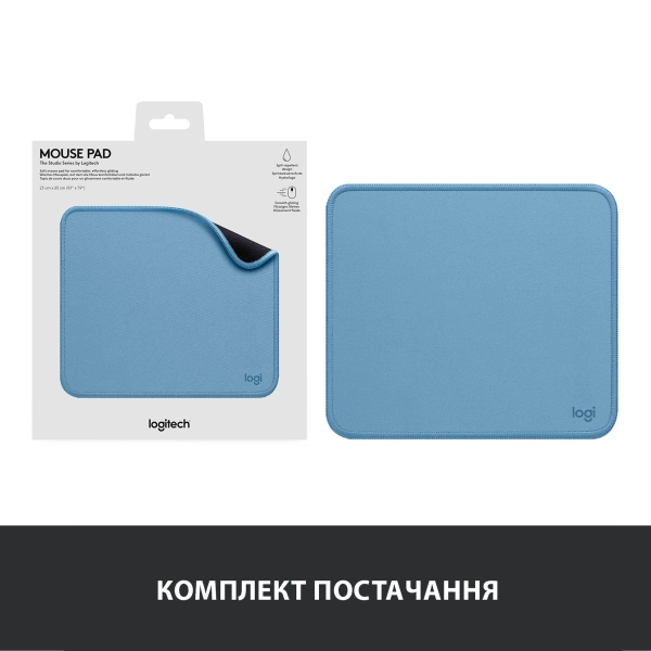 Купить Коврик для мыши Logitech Mouse Pad Studio Series BLUE GREY (956-000051) - фото 8