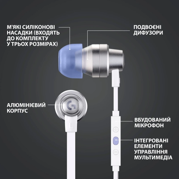 Купить Наушники Logitech G333 White (981-000930) - фото 8