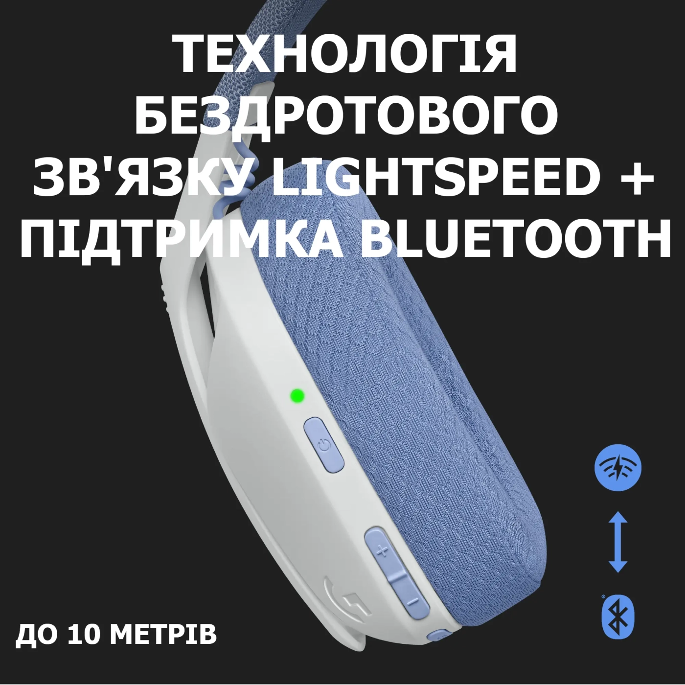 Купить Наушники Logitech G435 LIGHTSPEED Wireless White (981-001074) - фото 2