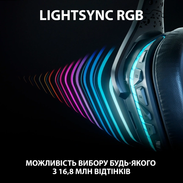 Купить Наушники Logitech G935 7.1 LIGHTSYNC Wireless (981-000744) - фото 8