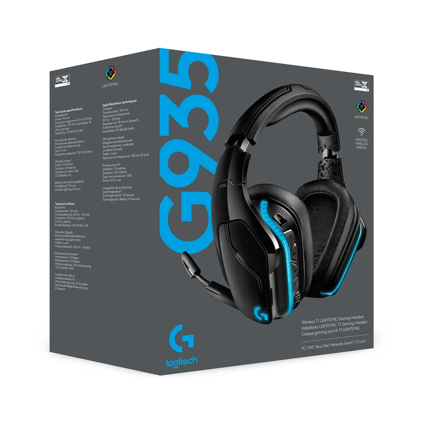 Купить Наушники Logitech G935 7.1 LIGHTSYNC Wireless (981-000744) - фото 11