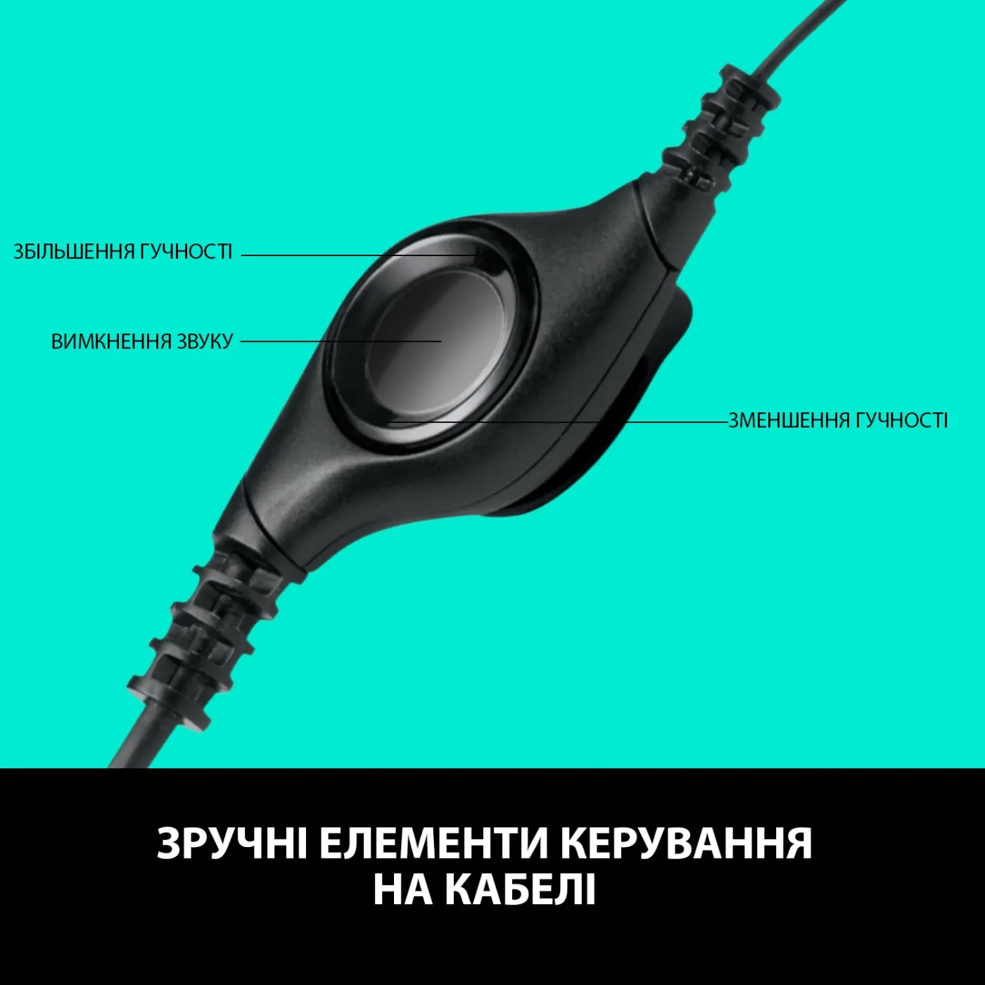 Купити Навушники Logitech Corded USB Headset H390 Black (981-000406) - фото 4