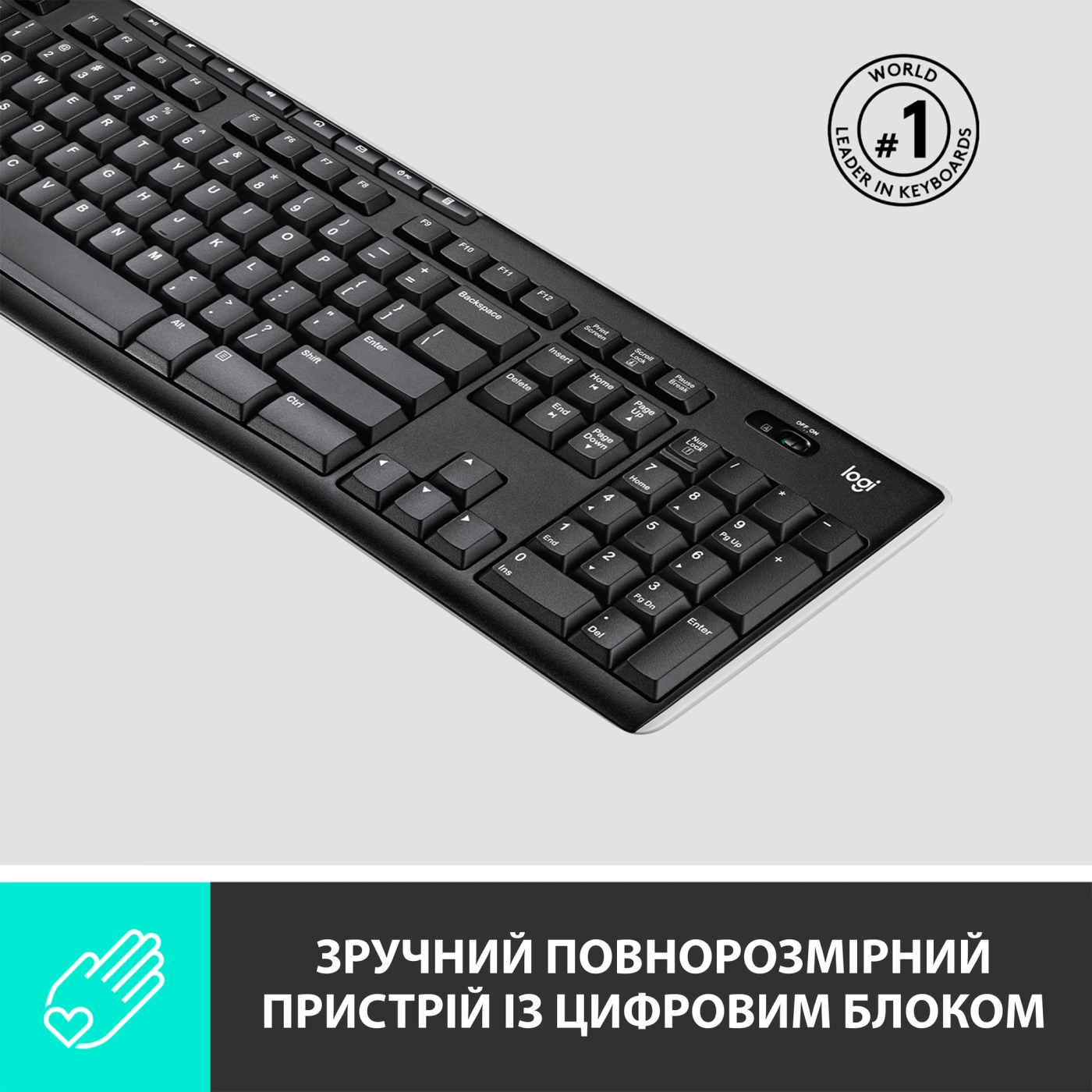 Купить Клавиатура Logitech Wireless Keyboard K270 US (920-003738) - фото 2