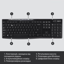 Купить Клавиатура Logitech Wireless Keyboard K270 US (920-003738) - фото 6