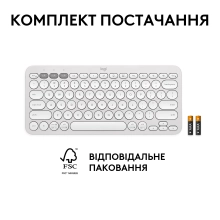Купити Клавіатура Logitech K380s Pebble Keys 2 Tonal White US (920-011852) - фото 10