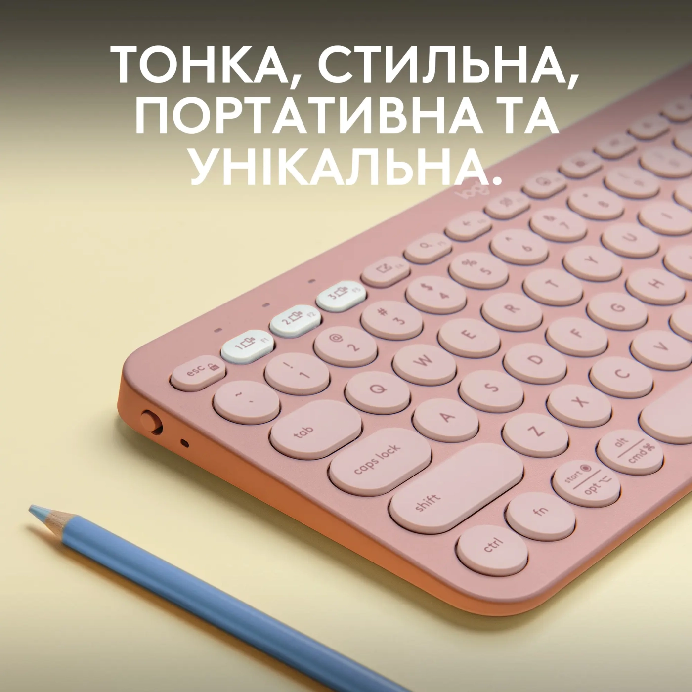 Купити Клавіатура Logitech K380s Pebble Keys 2 Tonal Rose US (920-011853) - фото 2
