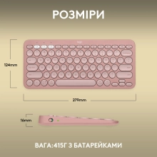 Купити Клавіатура Logitech K380s Pebble Keys 2 Tonal Rose US (920-011853) - фото 9
