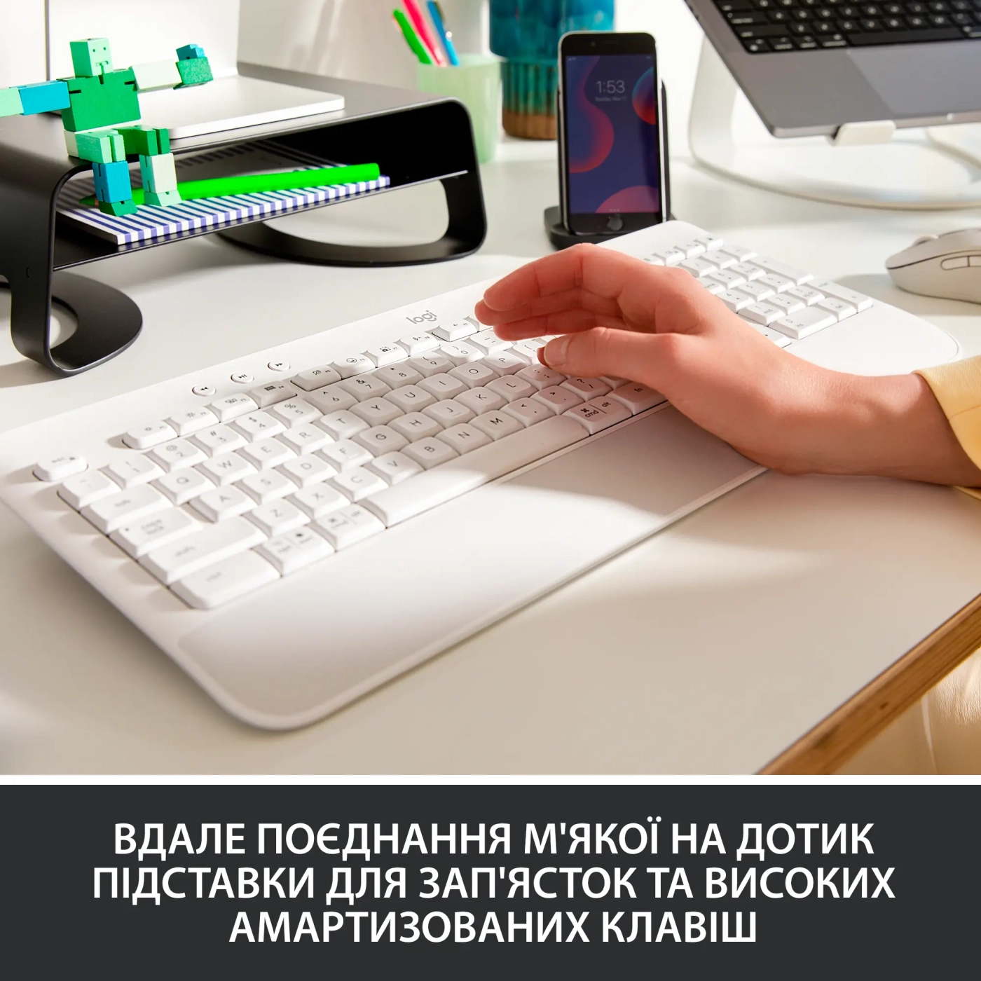 Купити Клавіатура Logitech SIGNATURE K650 Off-White US (920-010977) - фото 2
